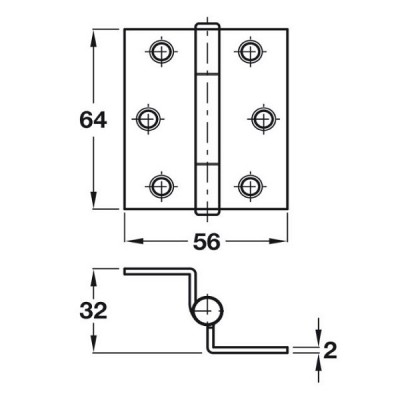 Cranked Storm-Proof Window Hinge